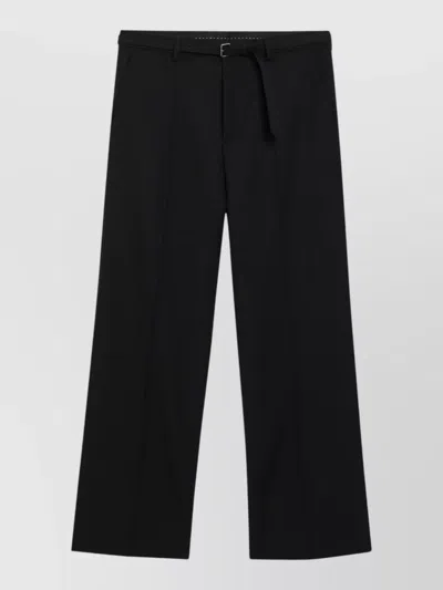 Dries Van Noten Black Wool Trousers With Belt