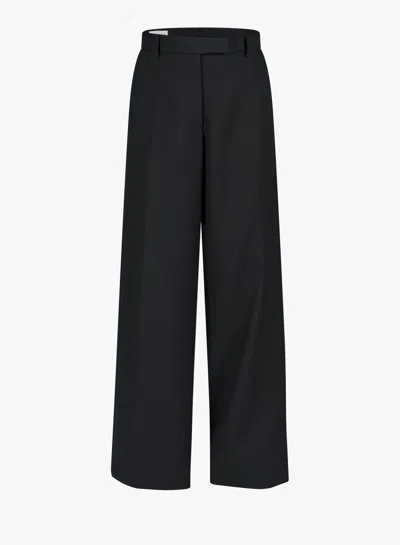 Dries Van Noten Wide-leg Straight-cut Casual Trousers In Black