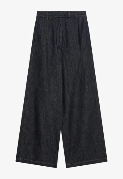 Dries Van Noten Wide-leg Washed Jeans In Blue