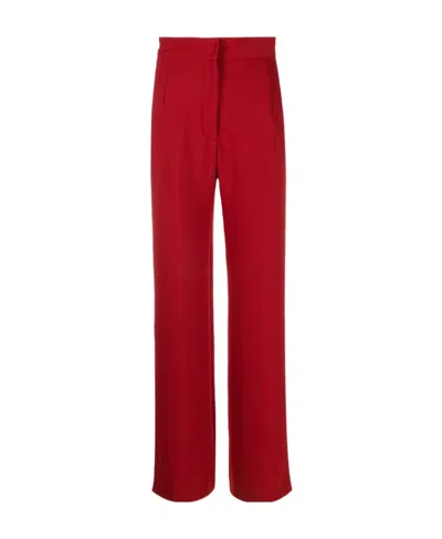 Dries Van Noten Wide-legged Casual Pants In Red