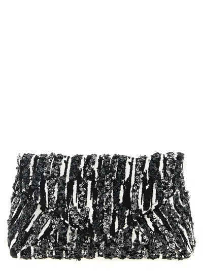Dries Van Noten W.l. Clutch White/black In Multi