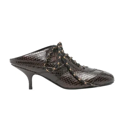 Pre-owned Dries Van Noten Wmns Lace Up Heel 'dark Brown' | Women's Size 38