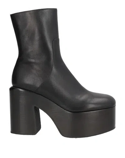 Dries Van Noten Woman Ankle Boots Black Size 8 Leather In Multi
