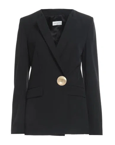 Dries Van Noten Woman Blazer Black Size 10 Polyester, Wool