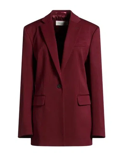 Dries Van Noten Woman Blazer Burgundy Size 6 Wool In Red