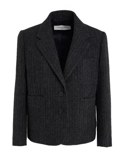 Dries Van Noten Woman Blazer Charcoal Size 12 Wool In Gray