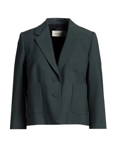 Dries Van Noten Woman Blazer Deep Teal Size 8 Polyester, Wool, Elastane In Green
