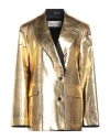 Dries Van Noten Woman Blazer Gold Size 6 Wool In Gold