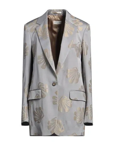 Dries Van Noten Woman Blazer Grey Size 6 Viscose, Polyester