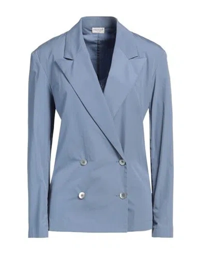Dries Van Noten Woman Blazer Pastel Blue Size L Cotton