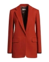 Dries Van Noten Red Single-breasted Jacket In Wool Women In Tomato Red