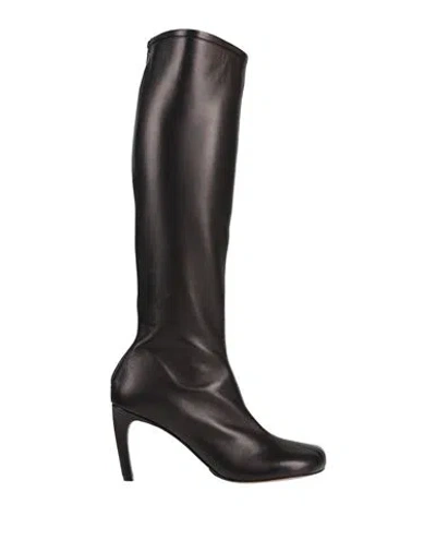 Dries Van Noten Woman Boot Black Size 7 Leather In Brown