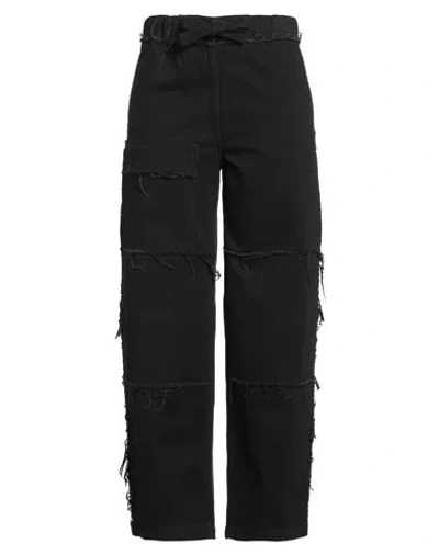 Dries Van Noten Woman Denim Pants Black Size S Cotton