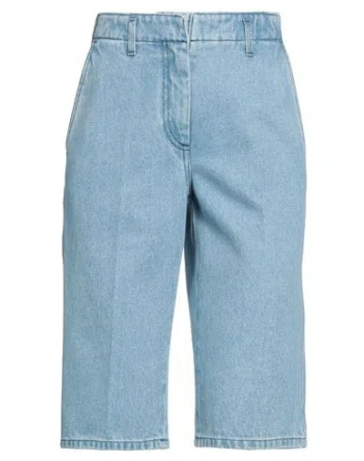 Dries Van Noten Woman Denim Shorts Blue Size 6 Cotton