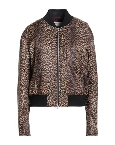 Dries Van Noten Woman Jacket Beige Size L Polyester In Brown