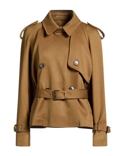 Dries Van Noten Woman Jacket Khaki Size M Wool In Brown