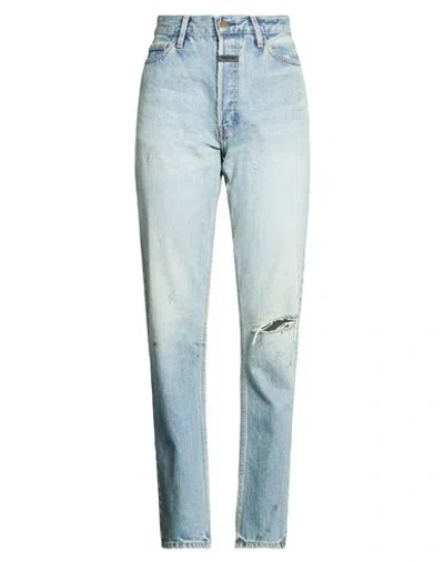 Dries Van Noten Woman Jeans Light Blue Size 30 Cotton