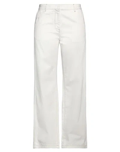 Dries Van Noten Woman Jeans White Size 8 Cotton
