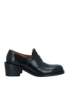 Dries Van Noten Woman Loafers Black Size 10 Leather