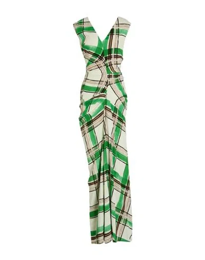 Dries Van Noten Woman Maxi Dress Green Size 6 Viscose In Multi