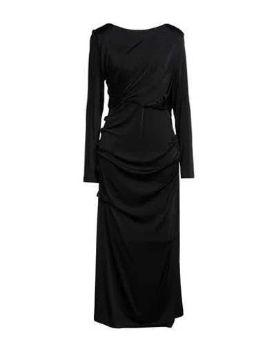 DRIES VAN NOTEN DRIES VAN NOTEN WOMAN MIDI DRESS BLACK SIZE M VISCOSE, ELASTANE