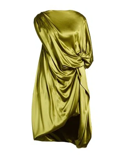 Dries Van Noten Woman Midi Dress Green Size 4 Silk, Elastane