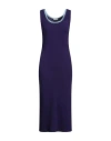 Shop Dries Van Noten Woman Midi Dress Purple Size 6 Polyester, Silk