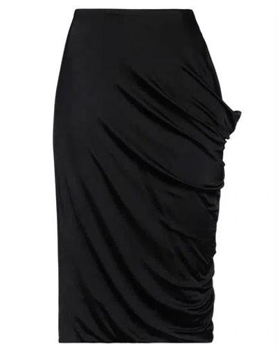 Dries Van Noten Woman Midi Skirt Black Size M Viscose, Elastane