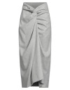 Dries Van Noten Twisted Cotton-jersey Midi Skirt In Grey