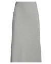Dries Van Noten Cotton-blend Midi Skirt In Grey