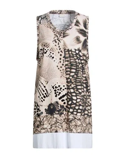 Dries Van Noten Woman Mini Dress Beige Size M Cotton In Neutral