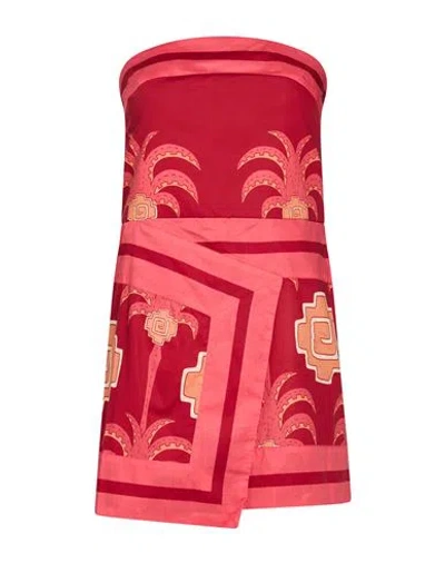 Dries Van Noten Woman Mini Dress Coral Size 6 Cotton In Red