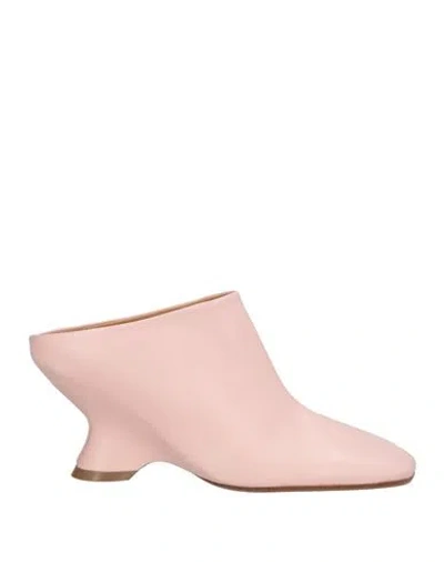 Dries Van Noten Woman Mules & Clogs Light Pink Size 6 Leather