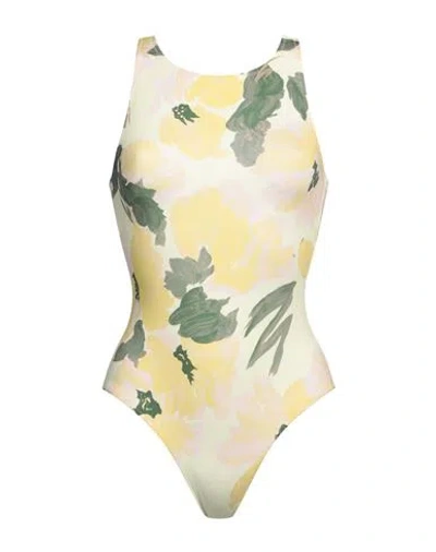 Dries Van Noten Woman One-piece Swimsuit Yellow Size M Polyamide, Elastane