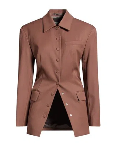 Dries Van Noten Woman Overcoat & Trench Coat Light Brown Size 6 Wool In Sand