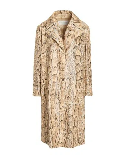 Dries Van Noten Woman Overcoat & Trench Coat Sand Size S Cotton In Nude