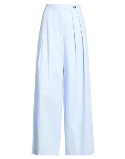 Dries Van Noten Woman Pants Azure Size 6 Cotton In Blue