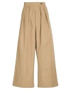 Dries Van Noten Womens Beige Pleated Two-slip-pockets Wide-leg High-rise Cotton Trousers In Beige