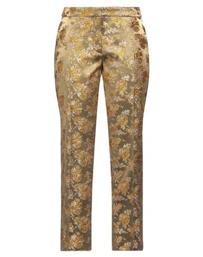 Dries Van Noten Woman Pants Gold Size 10 Viscose, Polyester
