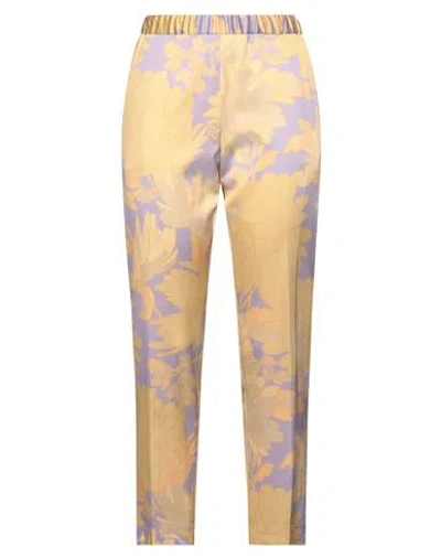 Dries Van Noten Woman Pants Lilac Size 10 Viscose, Cotton In Gold