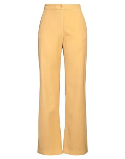 Dries Van Noten Woman Pants Mustard Size 10 Wool, Elastane In Yellow