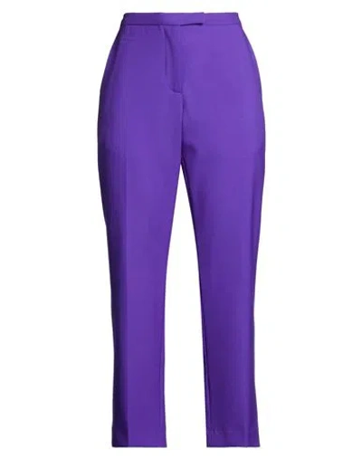 Dries Van Noten Woman Pants Purple Size 4 Wool, Elastane