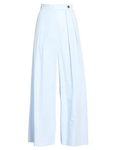 Dries Van Noten Woman Pants Sky Blue Size 6 Cotton