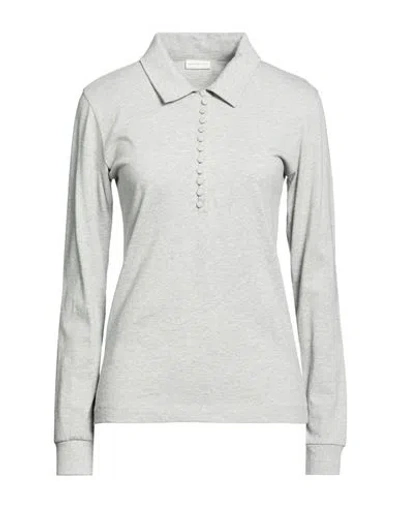 Dries Van Noten Woman Polo Shirt Light Grey Size M Cotton In Gray