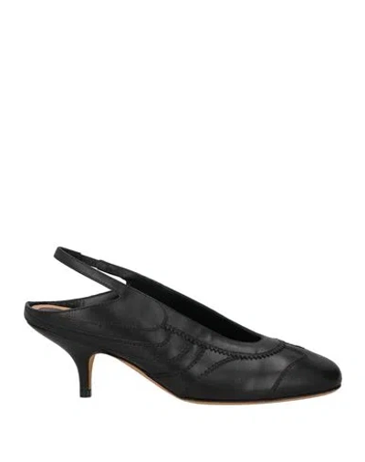 Dries Van Noten Woman Pumps Black Size 8 Leather
