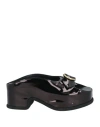 Dries Van Noten Women's Patent Leather Buckle Mules In Black