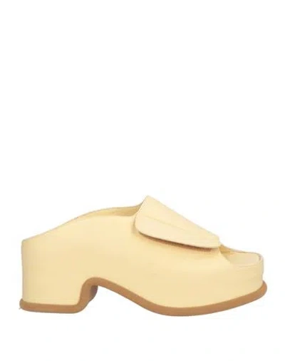 DRIES VAN NOTEN YELLOW BLOCK HEELED SANDALS 