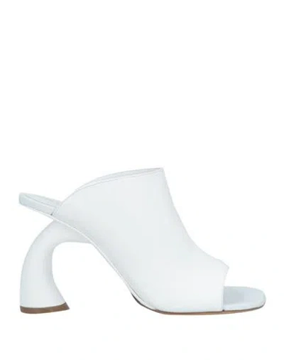 Dries Van Noten Woman Sandals White Size 8 Soft Leather