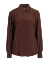 Dries Van Noten 9164 Collared Neck Long Sleeves Shirt In Brown