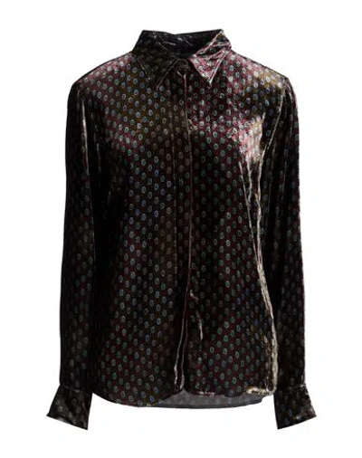 DRIES VAN NOTEN DRIES VAN NOTEN WOMAN SHIRT MILITARY GREEN SIZE 6 VISCOSE, SILK